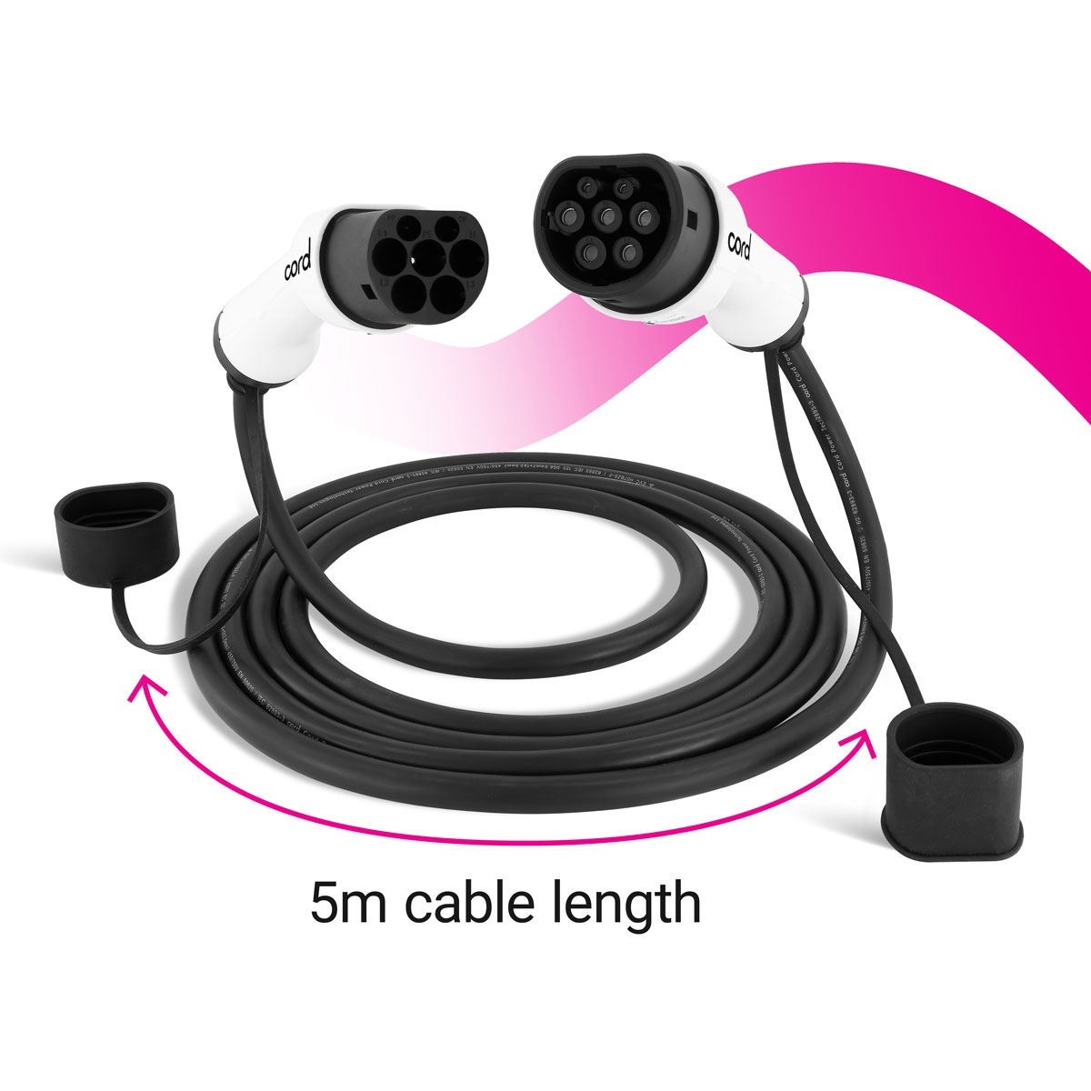Cord EV Type 2 to Type 2 Charging Cable – 22kW